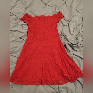 Red off-the-shoulder Kohl's dress
